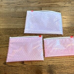 Set of 3 Glossier pouches